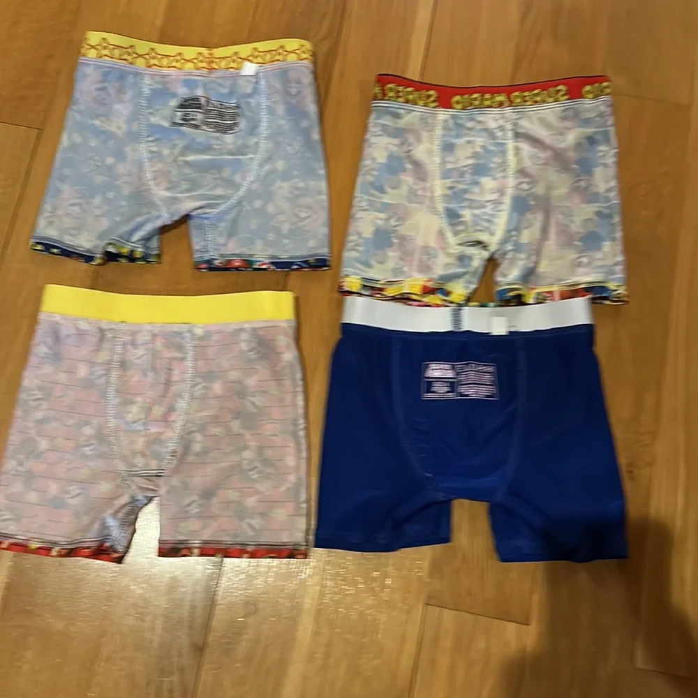 Nintendo boys Super Mario Bros Four Pack Athletic Boxer Briefs Underwear
